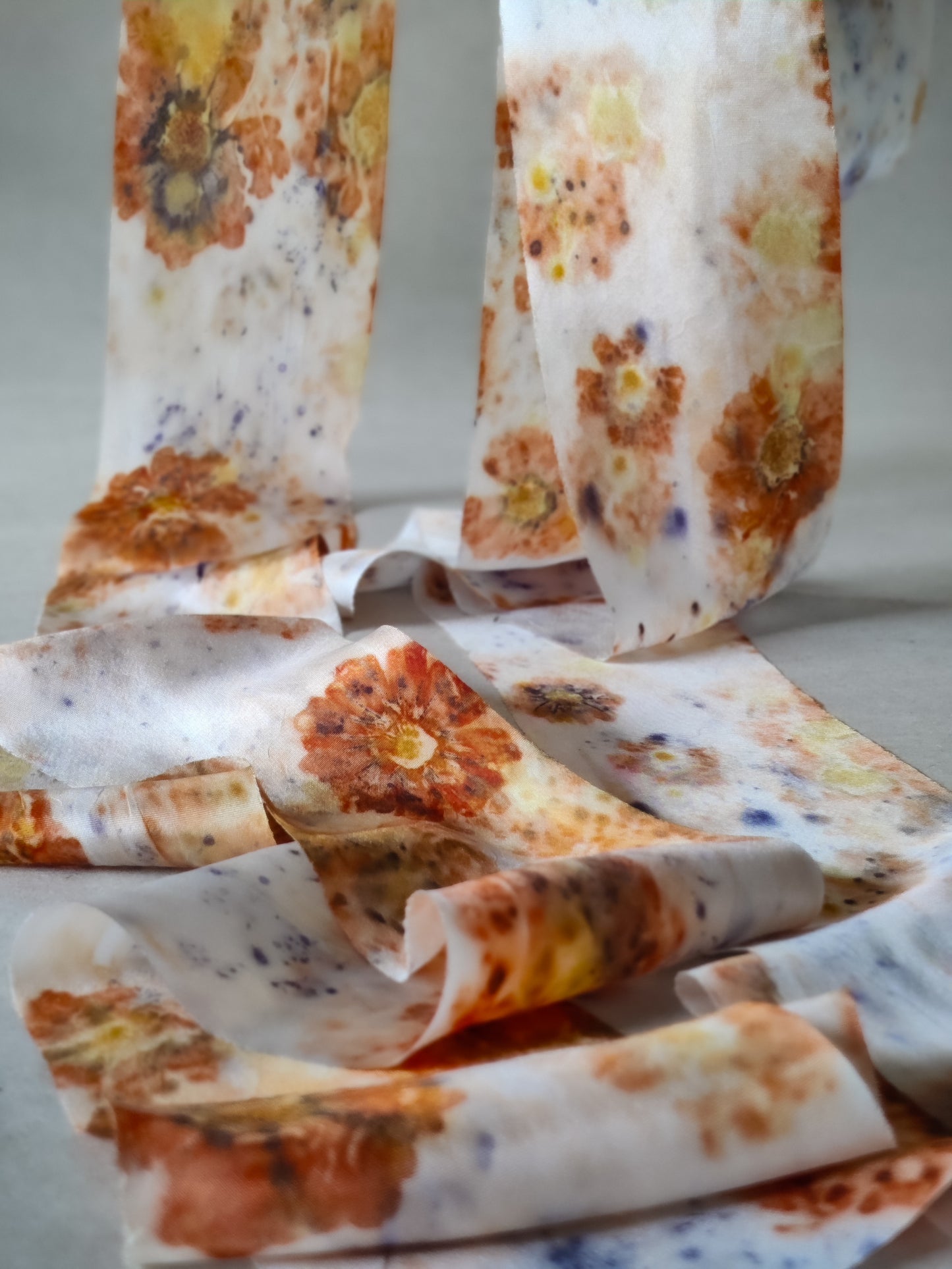 Botanical print silk ribbon | Silk & Sorcery