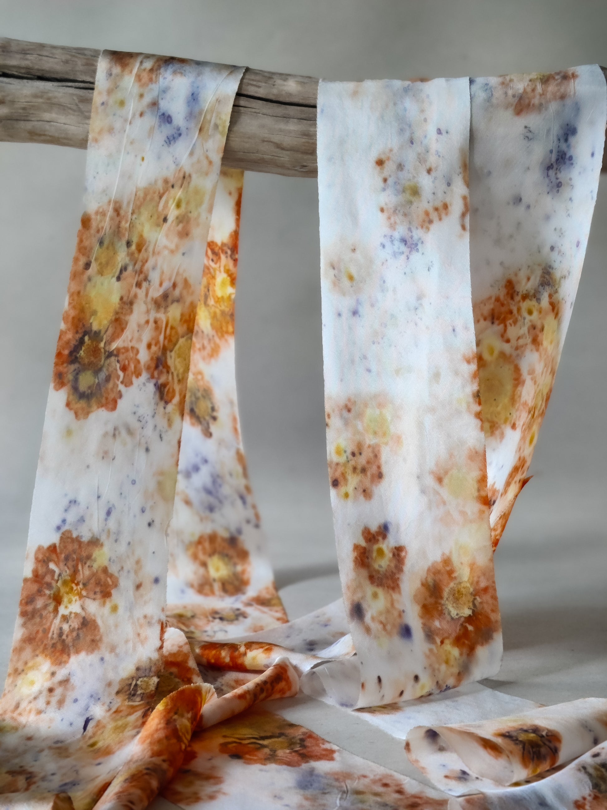 Plant dyed silk ribbon nz | Silk & Sorcery