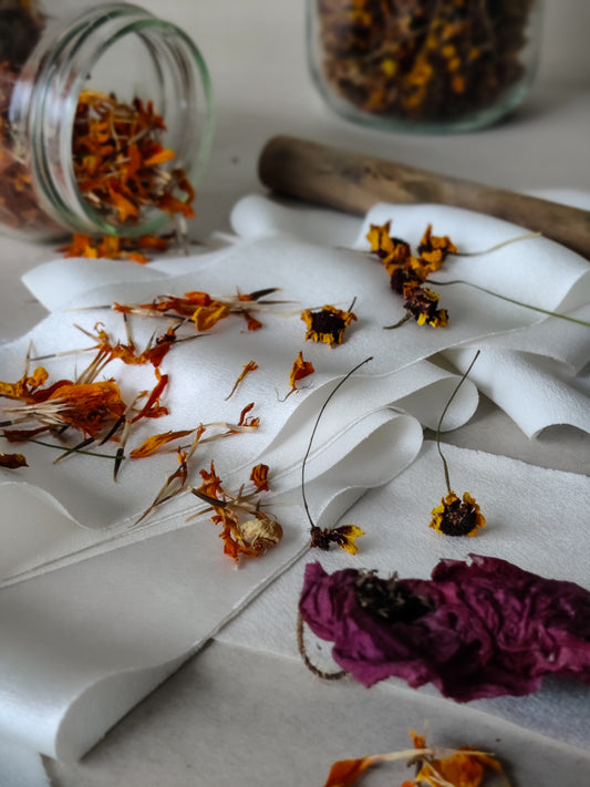 DIY plant dye your own silk ribbon | Silk & Sorcery