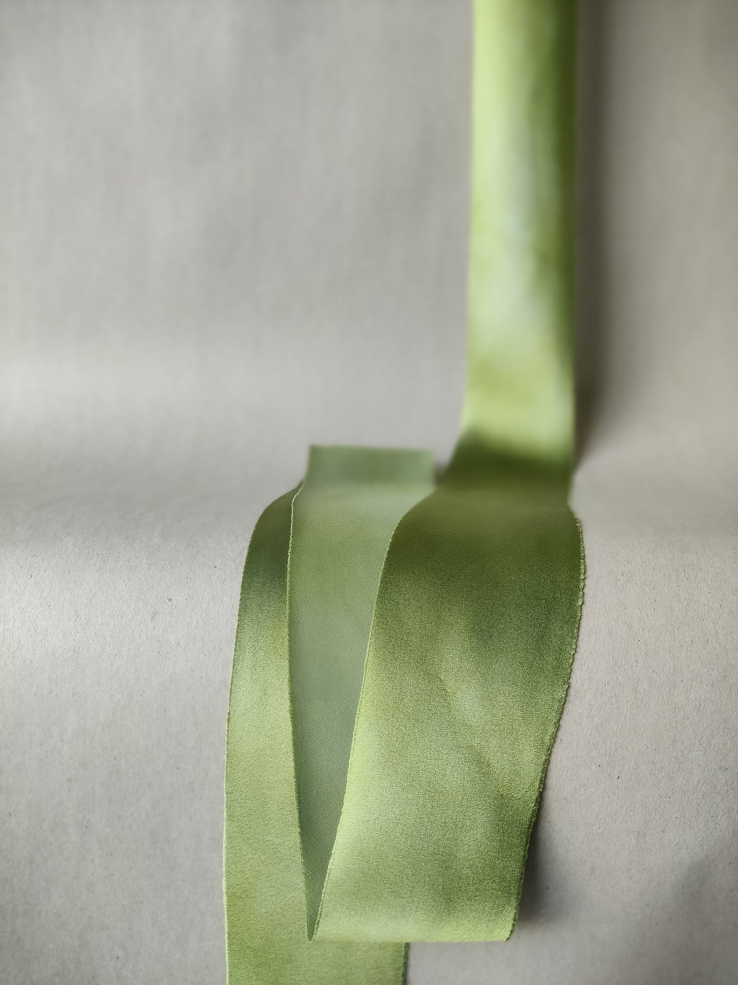 Sage green satin silk ribbon | Silk & Sorcery
