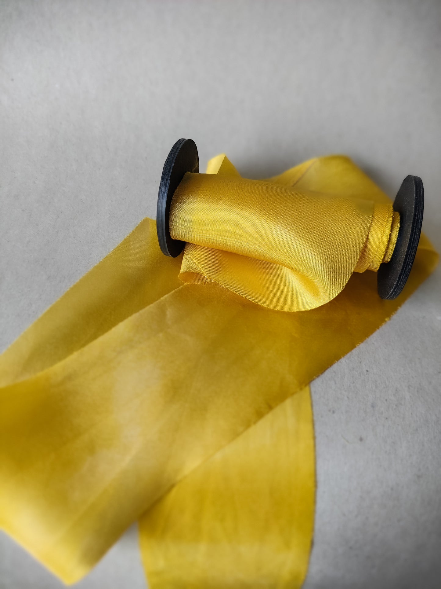 Yellow plant dyed silk ribbon | Silk & Sorcery