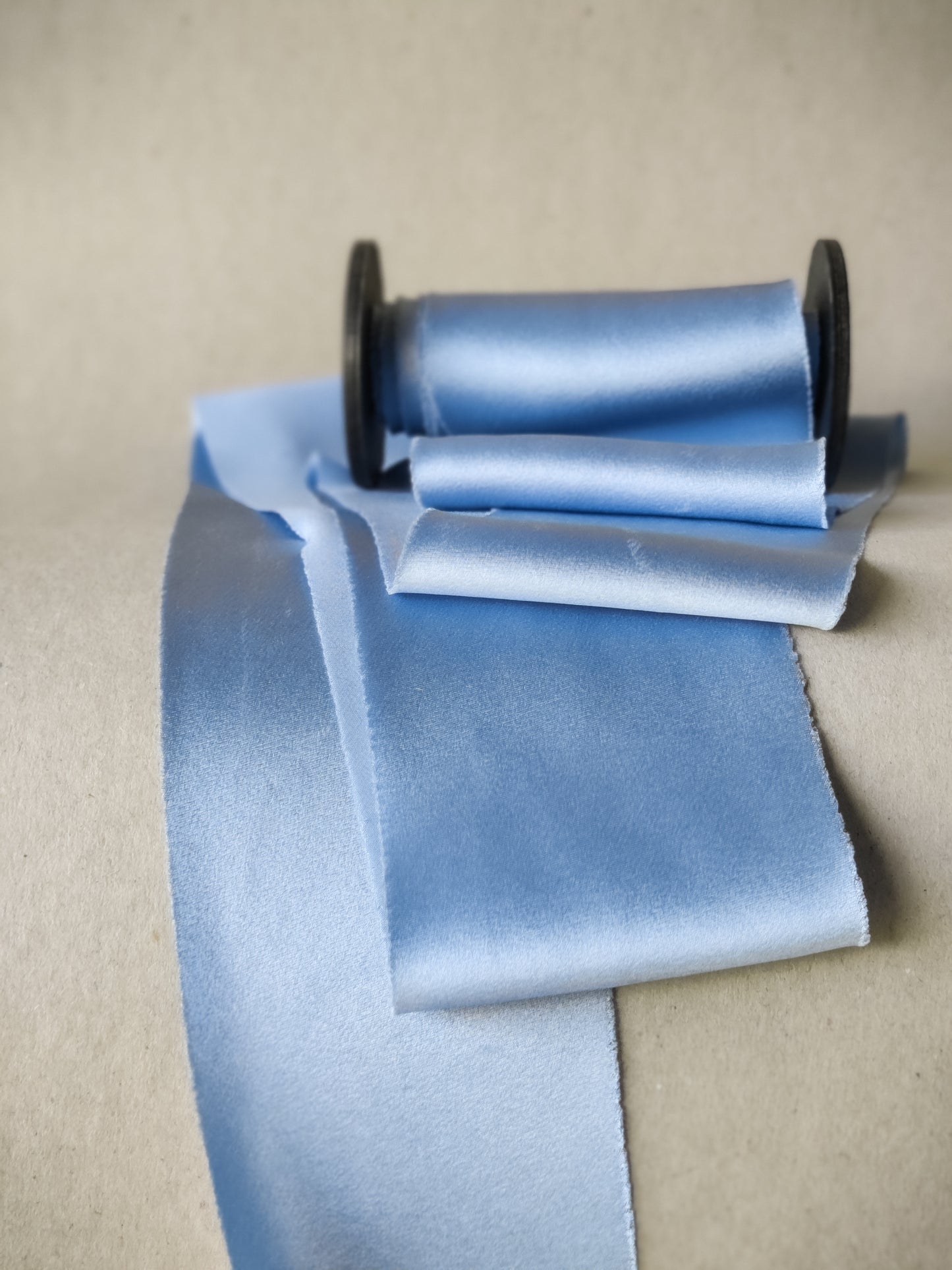 Blue satin silk ribbon | Silk & Sorcery